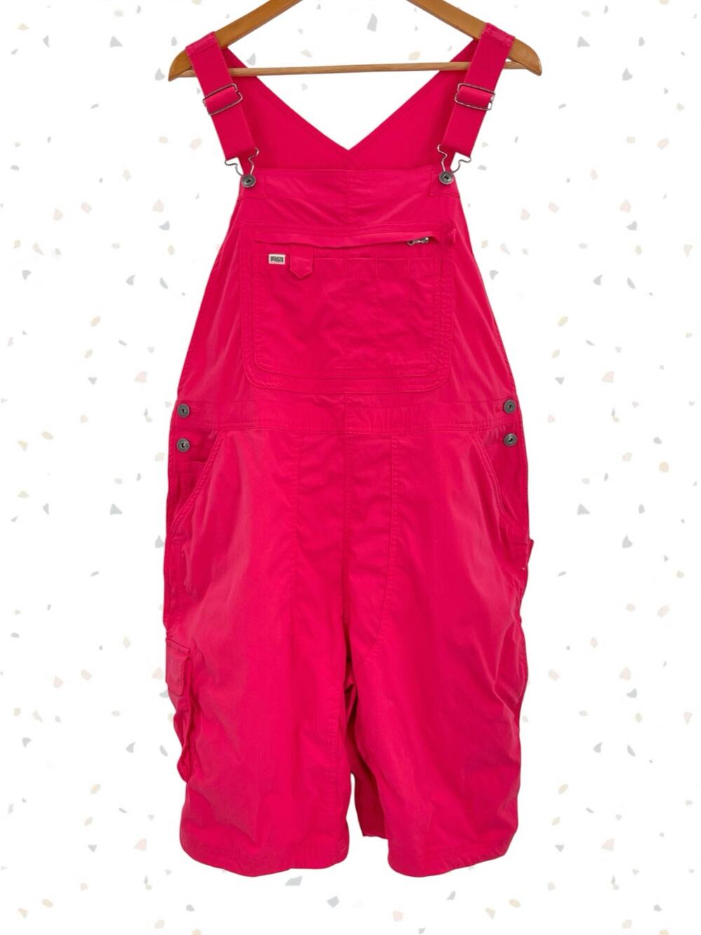 Duluth Trading Hot Pink Shortalls Heirloom Gardening Overall Work Shorts Size XL